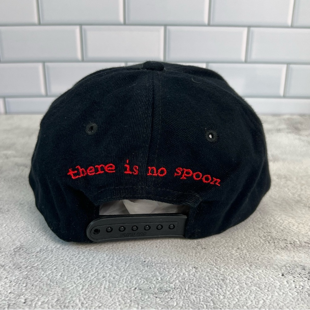 Vintage The Matrix Movie There Is No Spoon Promo Hat Cap 90s Snapback Adult OS - Picture 3 of 6